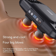 Four Head Massage Gun Massage Gun Whole Body High Frequency Muscle Relaxation Massager - FitForge
