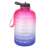 QuiFit Gallon Water Bottle with Straw Clear Plastic Drinking Bottles GYM Tool Jug BPA Free Sports Cup - FitForge