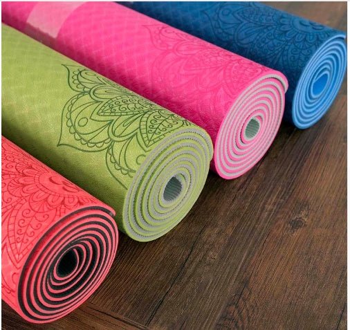 Two - color TPE Non - slip Yoga Mat Fitness Mat - FitForge