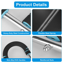 1Pc Adjustable Twister Arm Exerciser Spring Workout Bar Strength Enhancer For Men With 3 Resistance Levels 66 To 110LBS Chest Biceps Triceps Thighs Back Workout - FitForge