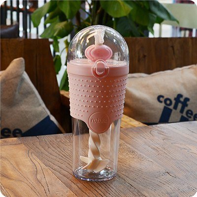500ML Kids Plastic Water bottles Protein Shaker Blender Bottles with straw BPA Free Portable Sport My Water bottles - FitForge