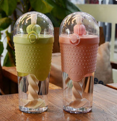 500ML Kids Plastic Water bottles Protein Shaker Blender Bottles with straw BPA Free Portable Sport My Water bottles - FitForge