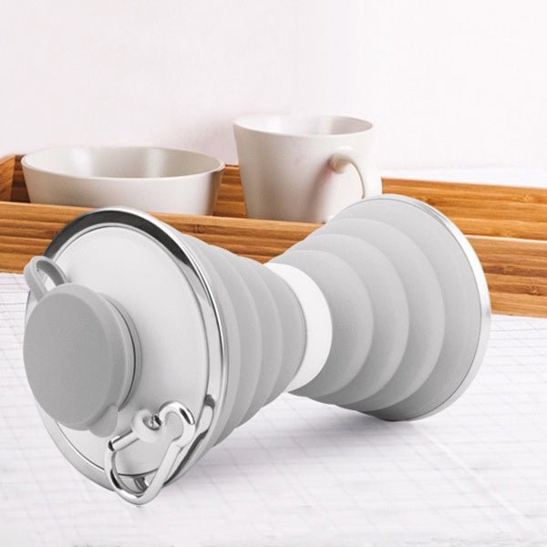 500ML Silicone Water Bottle Cup Foldable Leak Proof Portable Sports Travel Water Bottles For Outdoor Travel Gym Hiking Reuseable Kitchen Gadgets - FitForge