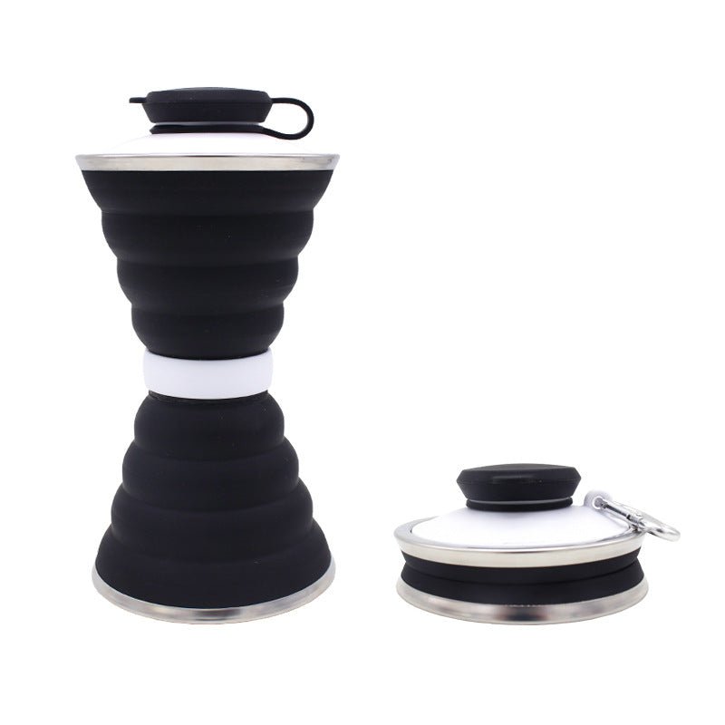 500ML Silicone Water Bottle Cup Foldable Leak Proof Portable Sports Travel Water Bottles For Outdoor Travel Gym Hiking Reuseable Kitchen Gadgets - FitForge