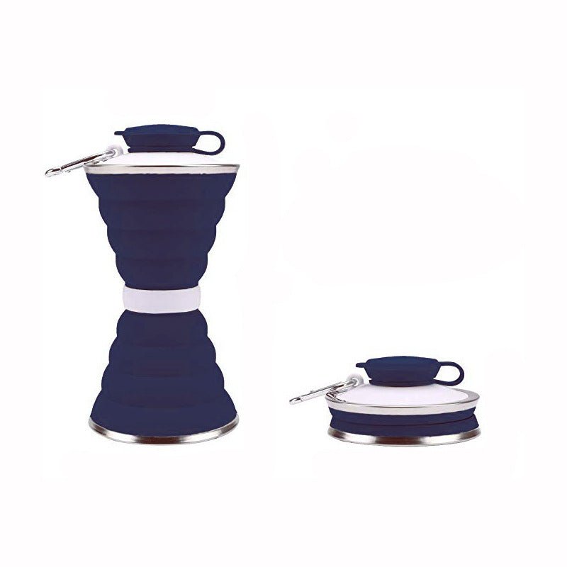 500ML Silicone Water Bottle Cup Foldable Leak Proof Portable Sports Travel Water Bottles For Outdoor Travel Gym Hiking Reuseable Kitchen Gadgets - FitForge