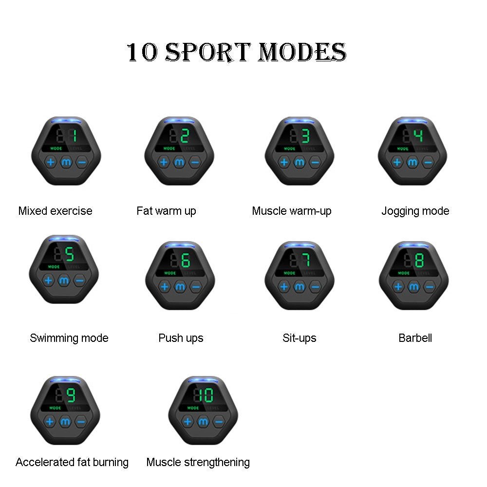 Digital Display Abdominal Muscle Patch EMS Muscle Massage - FitForge