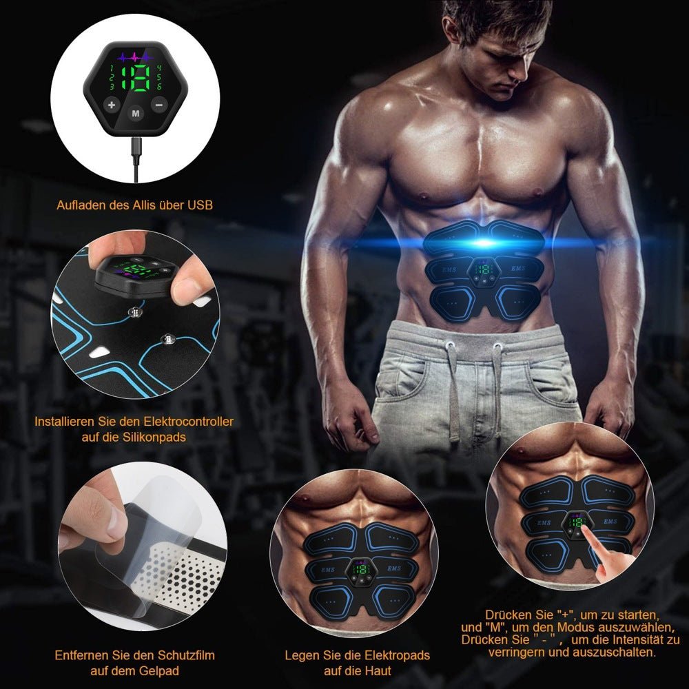 Digital Display Abdominal Muscle Patch EMS Muscle Massage - FitForge