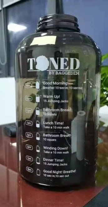 Gallon Outdoor Portable Gym Plastic Water Bottle - FitForge