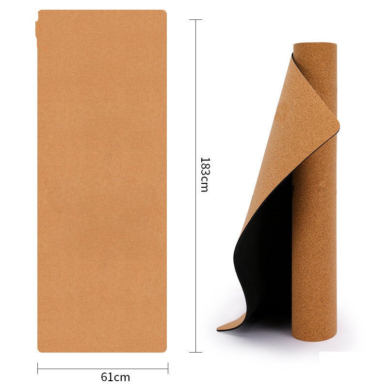 TPE Cork Yoga Mat Tasteless Non - slip Beginner Yoga Gym Mat Thicken - FitForge