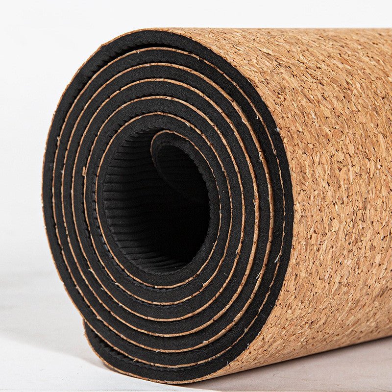 TPE Cork Yoga Mat Tasteless Non - slip Beginner Yoga Gym Mat Thicken - FitForge